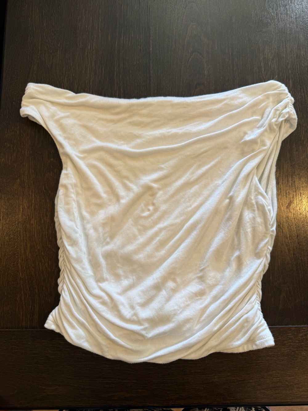 White Stretchy Off-Shoulder Top
